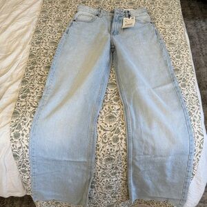 Zara Light Blue Flare & Wide Leg Jeans